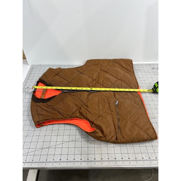 Vintage Red Head Reversible Quilted Hunting Vest Brown/Blaze Orange Sz. M - Picture 7 of 12